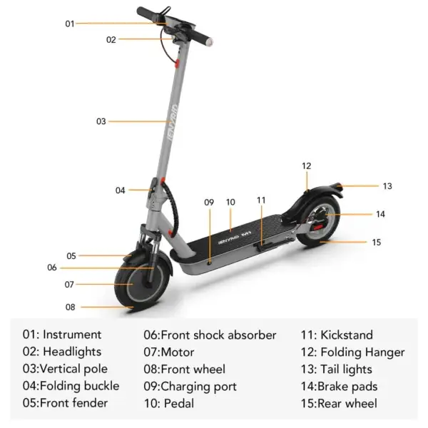 iENYRID M1 Commuter Electric Scooter 500W - Image 8